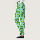 Leggings Cannes, hérons, lis : essaim vintage. (Gauche)