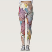 Leggings CANTATA à PASTEL MAJOR Aquarelle d'art Abstrait (Devant)