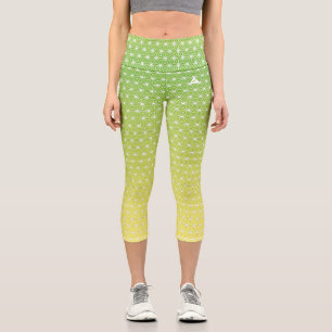 Leggings Capri 麻 の 葉 ASANOHA   japonais traditionnel motif KIMONO