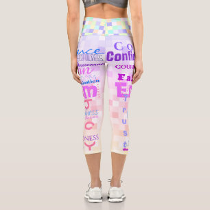 Leggings Capri 24 traits positifs Qualités humaines personnalis