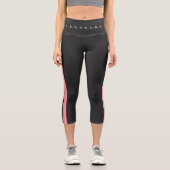 Leggings Capri 4 juillet moderne American Flag Nom été (Recto)