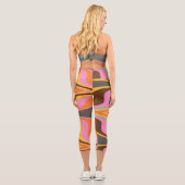 Leggings Capri 60s Retro Tye Die les années 70 Hippy (Verso)