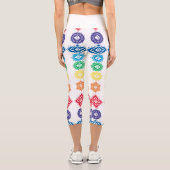 Leggings Capri 7 chakras floraux (Verso)