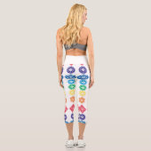 Leggings Capri 7 chakras floraux (Verso)