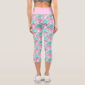Leggings Capri 80's Memphis Active rose Turquoise (Verso)