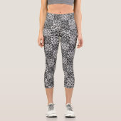 Leggings Capri à damiers Amour en noir et blanc (Recto)