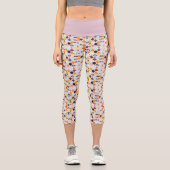 Leggings Capri À damiers rétro Vintage à Pastels (Recto)