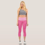Leggings Capri À damiers rose<br><div class="desc">Leggings À damiers roses</div>