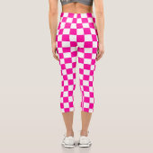 Leggings Capri à damiers rose et blanc (Verso)