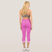 Leggings Capri à damiers Vintage rose néon (Verso)