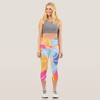 Leggings Capri AbstracT ArTworK