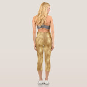 Leggings Capri Abstract Brushed Gold Texture (Verso)