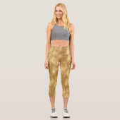 Leggings Capri Abstract Brushed Gold Texture (Recto)