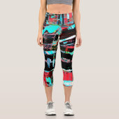 Leggings Capri Abstract Freedom – Custom High Waisted Yoga Capris (Recto)