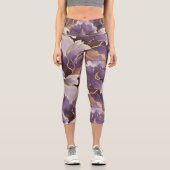 Leggings Capri abstract lavender and gold (Recto)