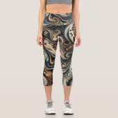 Leggings Capri Abstract Leopard Print Swirl (Recto)