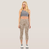 Leggings Capri Abstract Taupe Capris for Any Occasion (Recto)