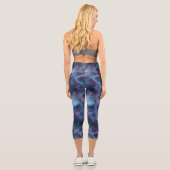 Leggings Capri Abstrait bleu et violet (Verso)
