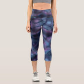 Leggings Capri Abstrait bleu et violet (Recto)