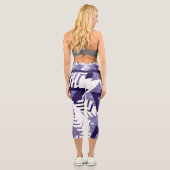 Leggings Capri abstrait Cool des années 80 | Motif de formes de p (Verso)