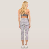 Leggings Capri abstrait de marbre rose et gris (Verso)