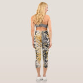 Leggings Capri Abstrait gris et or (Verso)