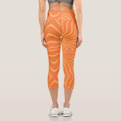 Leggings Capri Abstrait Jaune Et Orange (Verso)