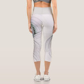 Leggings Capri Abstrait moderne Shy Imaginaire Figure Fractal Art (Verso)