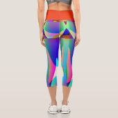 Leggings Capri Abstrait Multicolore Design Moderne (Verso)