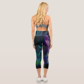 Leggings Capri Abstrait nébuleux fractal (Verso)