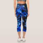 Leggings Capri Abstrait noir et bleu (Verso)
