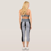 Leggings Capri Abstrait noir et bleu (Verso)