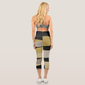 Leggings Capri abstrait noir et or (Verso)