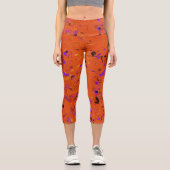 Leggings Capri Abstrait orange (Recto)