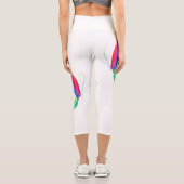 Leggings Capri Abstrait Peinture à papillon arc-en-ciel (Verso)