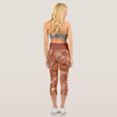 Leggings Capri Abstrait rouille marbré (Verso)
