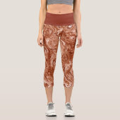 Leggings Capri Abstrait rouille marbré (Recto)