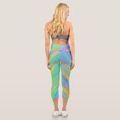 Leggings Capri Abstrait Tropical Summer Fun (Verso)