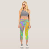 Leggings Capri Abstrait Tropical Summer Fun (Recto)