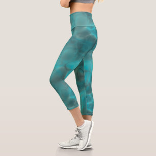 Leggings Capri Abstrait turquoise