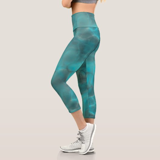 Leggings Capri Abstrait turquoise (Gauche)