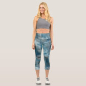 Leggings Capri Abstrait turquoise (Recto)