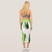 Leggings Capri Abstrait vert et blanc (Verso)