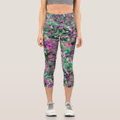 Leggings Capri Abstraite brosse à éclat moderne style fashionab (Recto)