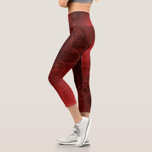Leggings Capri Acceptation   Médaillons de méditation rouge