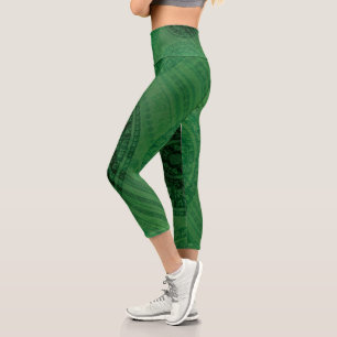 Leggings Capri Acceptation   Médaillons de méditation verte