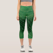 Leggings Capri Acceptation | Médaillons de méditation verte (Recto)