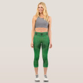 Leggings Capri Acceptation | Médaillons de méditation verte (Recto)