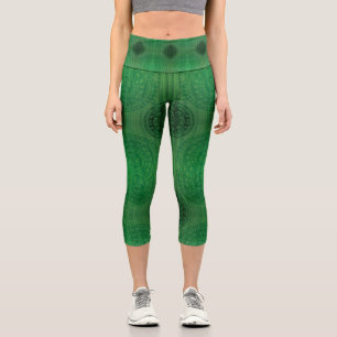 Leggings Capri Acceptation   Médaillons de méditation verte