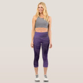 Leggings Capri Acceptation | Médaillons de méditation violette (Recto)
